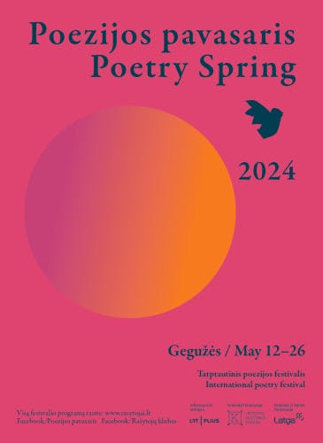 Tarptautinis poezijos festivalis „Poezijos pavasaris“ 24 poster