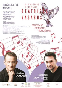Festivalio „Beatričės vasaros" pradžios koncertas poster