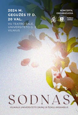 Pavasarinis koncertas „Sodnas“ | VU Dainų ir šokių ansamblis poster