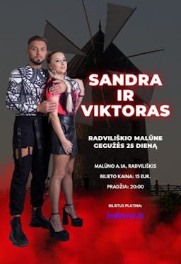Sandros ir Viktoro koncertas Radviliškio malūne poster