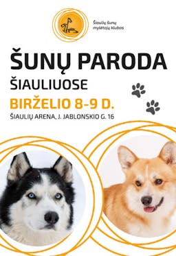Nacionalinė visų veislių šunų paroda poster