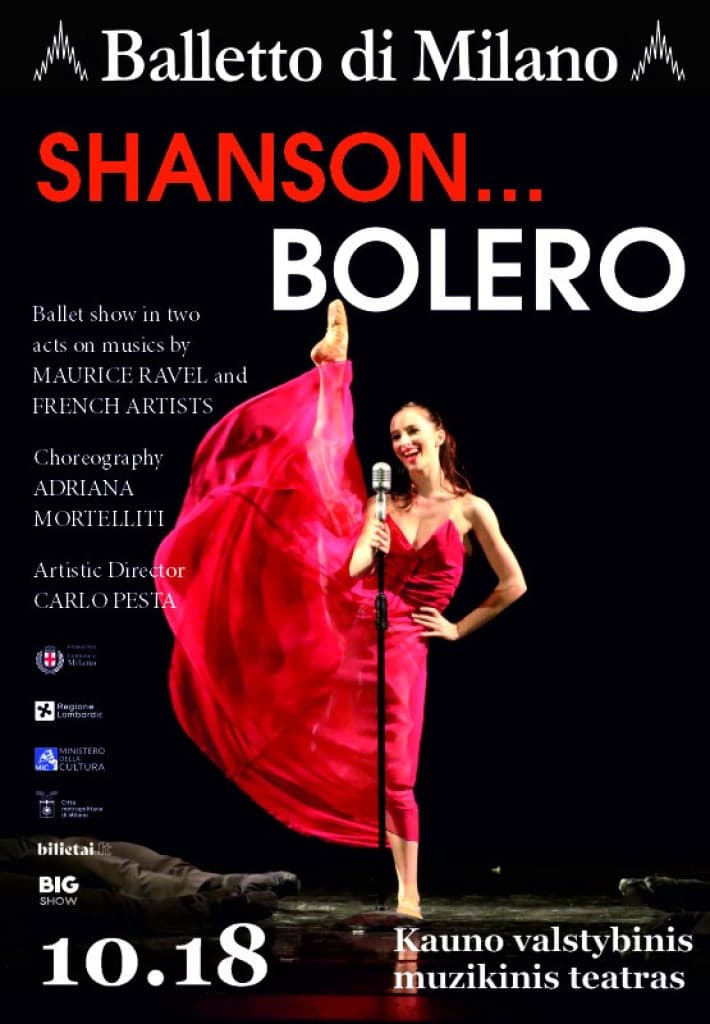 Italijos teatras Balletto di Milano Baletas "Šansonas / Bolero"