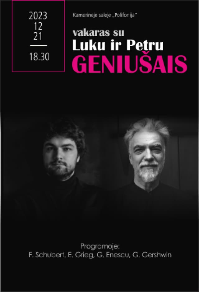 An evening with Peter and Lukas Geniušas