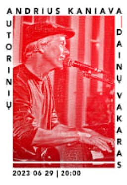 Andrius Kaniava. An evening of original songs poster
