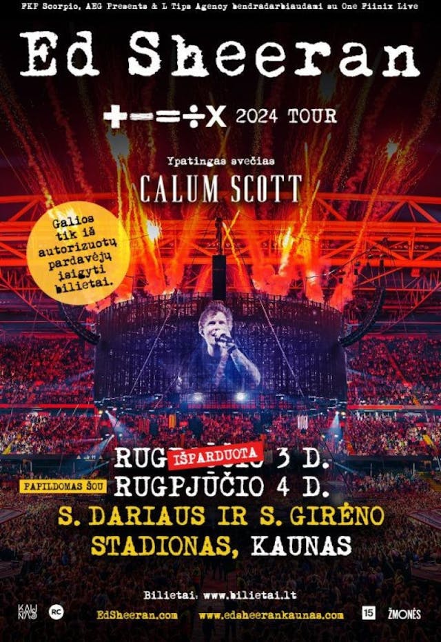 RYNEK DRUGI - Ed Sheeran, +-=÷× 2024 Tour ("The Mathematics Tour")