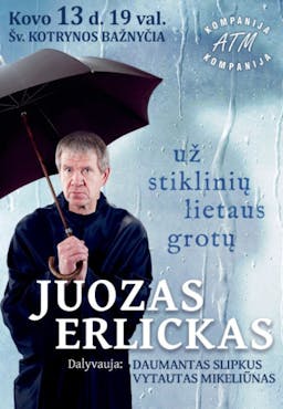 JUOZAS ERLICKAS ''Za szklanymi kratami deszczu'' poster