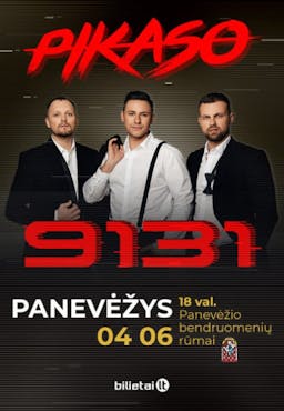 PIKASO - 25-й юбилейный концертный тур 9131 | Panevėžys poster