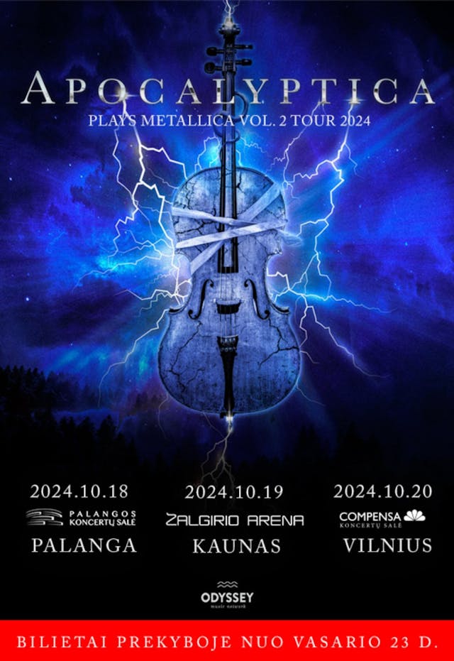 Apocalyptica „PLAYS METALLICA VOL. 2 TOUR 2024“!