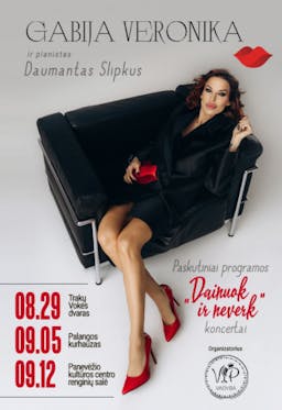Gabija Veronika's solo concert "Sing and Don't Cry" poster