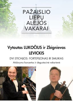 Two Elements: Z. Levicki and V. Lukočius | piano and violin + food tasting poster