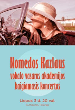 Nomeda Kazlaus Vocal Summer Academy final concert poster