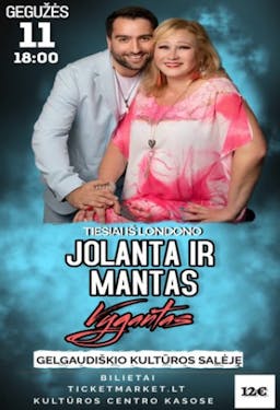 Concert "Straight from London: Jolanta and Mantas" poster