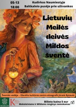 Lithuanian celebration of the goddess of love, Milda poster