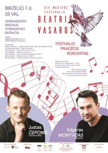 Festivalio „Beatričės vasaros" pradžios koncertas poster