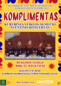 Concert of the Kudirkos Naumiescis women's vocal ensemble "Komplimentas" poster