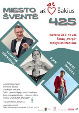 Festiwal Miejski w Šakiai "I LOVE ŠAKIUS" poster