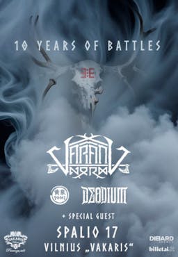 VARANG NORD, DEODIUM, YOMI - 10 Years Of Battles Tour 2024 - Wilno poster