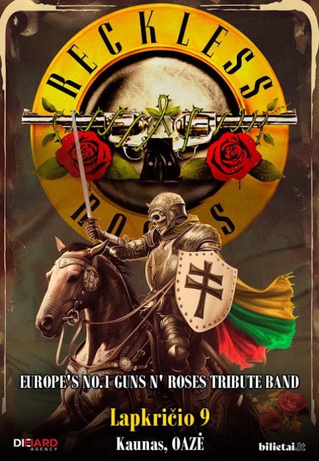 Zespół hołdujący GUNS N' ROSES nr 1 w Europie - RECKLESS ROSES - Kowno