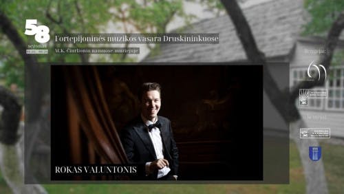 Recital by Rokas Valuntonis, laureate of the M. K. Čiurlionis Competition poster