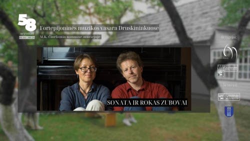 Sonata and Rokas Zubovas, recital "In the Forest with Čiurlionis and Dvorak" poster