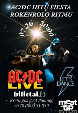 AC/DC fiesta rockandrollowych hitów poster