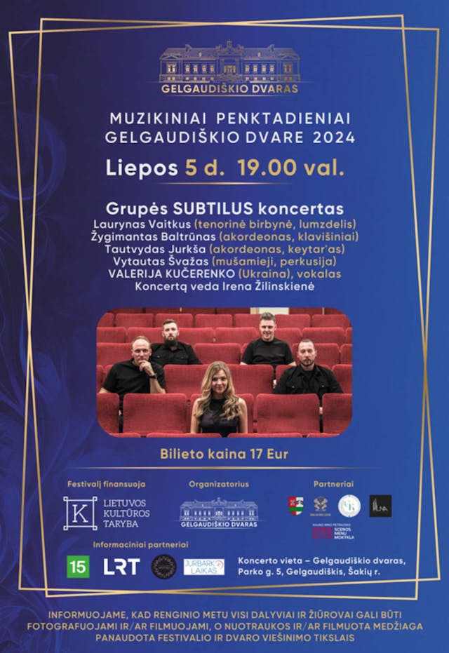 Muzyczne piątki w Gelgaudiškis Manor 2024, koncert zespołu SUBTILUS