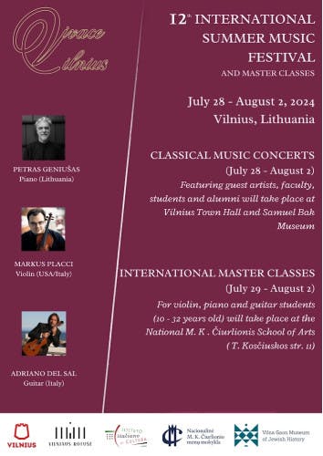 Tarptautinis vasaros muzikos festivalis ir meistriškumo kursai „Vivace Vilnius 2024“