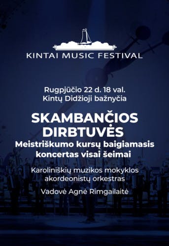Kintai Music Festival: SKAMBANČIOS WORKSHOPS | Masterclass closing concert for the whole family poster