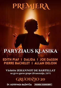 Paryžiaus klasika I Violette Jehannot De Bartillat su gyvo garso grupe (Prancūzija, JAV) poster