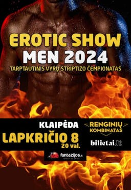 EROTICshowMEN 2024. Tarptautinis vyrų striptizo čempionatas poster
