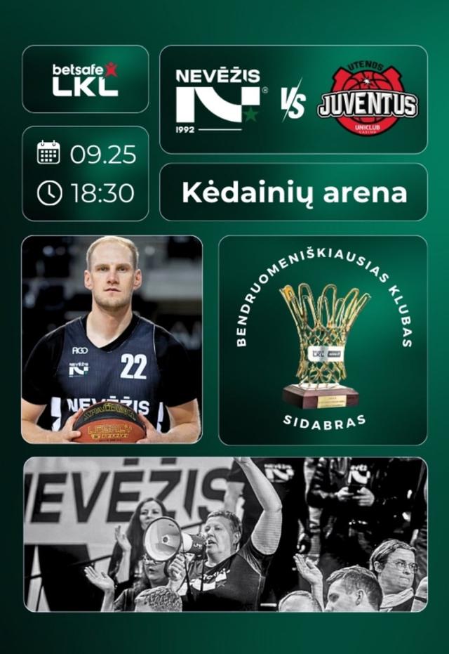 LKL rungtynės: Kėdainių „Nevėžis-Optibet“ - Utenos „Juventus“