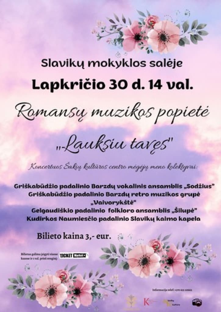 Romansų muzikos popietė "Lauksiu tavęs"