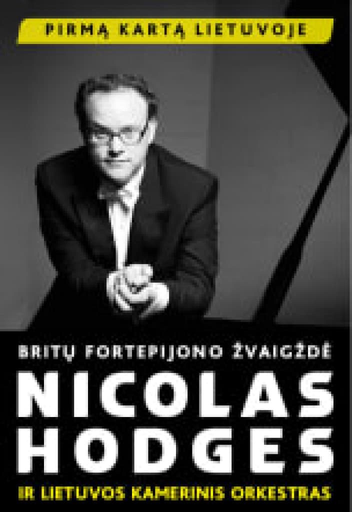 Britų fortepijono garsenybė NICOLAS HODGES ir Lietuvos kamerinis orkestras