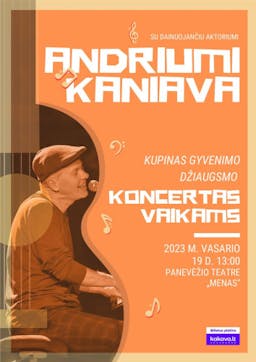 A concert full of the joy of life for children with Andrius Kaniava poster
