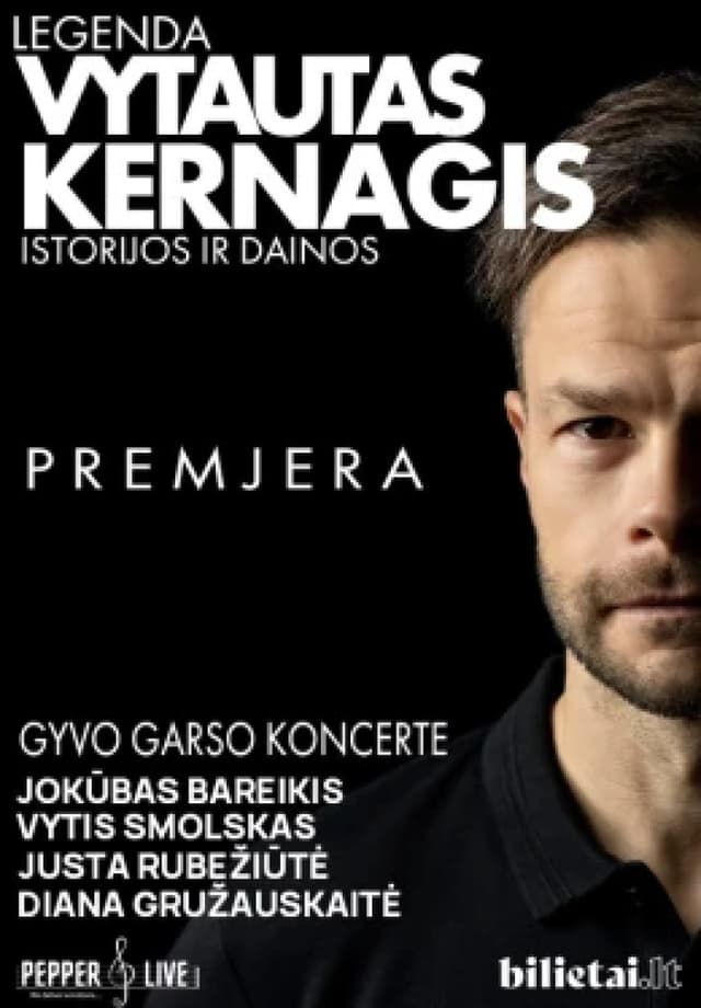 The songs of Vytautas Kernagis will be played live - Jokūbas Bareikis invites you to concerts to honor the stage legend