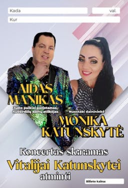 Aidas Manikas ir Monika Katunskytė poster