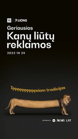 Geriausios Kanų Liūtų reklamos'23 poster