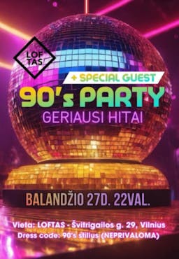 90's PARTY | GERIAUSI HITAI poster