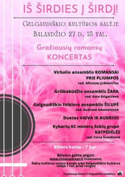 Romansų koncertas poster