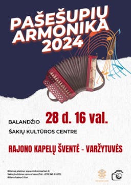 Rajono kapelų šventė-varžytuvės "Pašešupių armonika 2024" poster